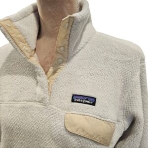 Patagonia Re-Tool Snap-T Off White Cream Fleece Pullover